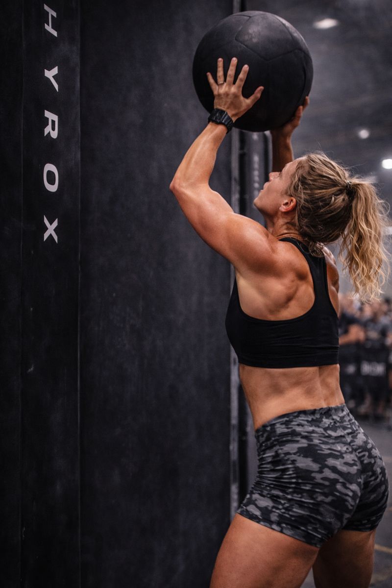 HYROX wall balls exercise